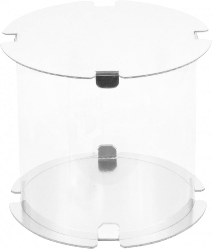 Коробка для торта Тубус прозрачная круглая 240х240х200 фото