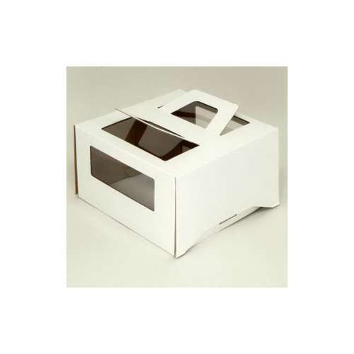 Коробка для торта с ручкой 30х30х19см фото