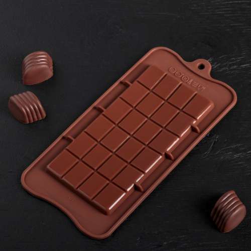 Форма силиконовая для шоколада Плитка фото