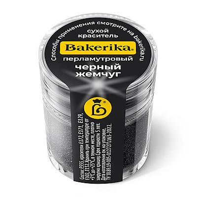 Краситель сухой перламутровый Bakerika Черный жемчуг 4 гр фото