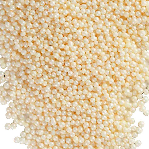 Посыпки взорванные зерна риса Жемчуг Серебро (2-5мм), 80гр фото
