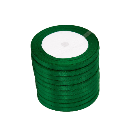 Ленты атласные 6 мм 30 ярдов (Зеленый 151) фото