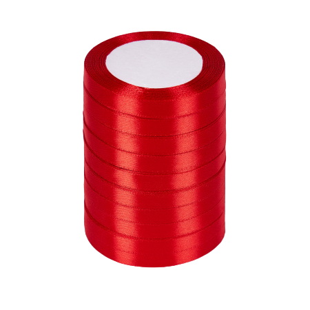 Ленты атласные 12 мм 30 ярдов (красный 057) фото