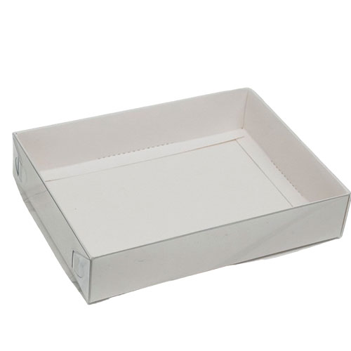 Коробка для клубники в шоколаде с прозрачной крышкой 220х150х60  фото