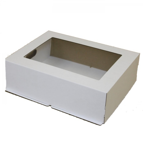 Коробка для торта 400х300х130 с окном фото