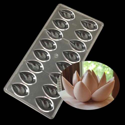 Листья мелкие форма для шоколада поликарбонат 24 ячейки фото