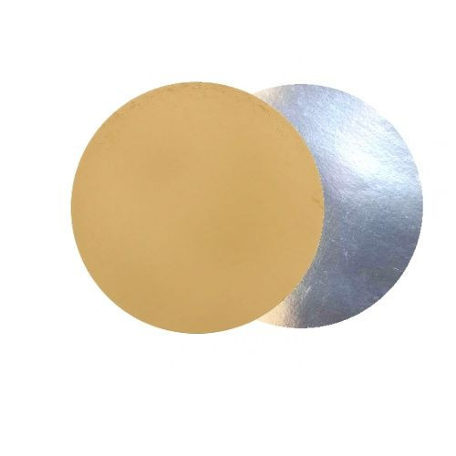 Подложка для торта Золото Серебро 0,8 мм диаметр 26 см фото