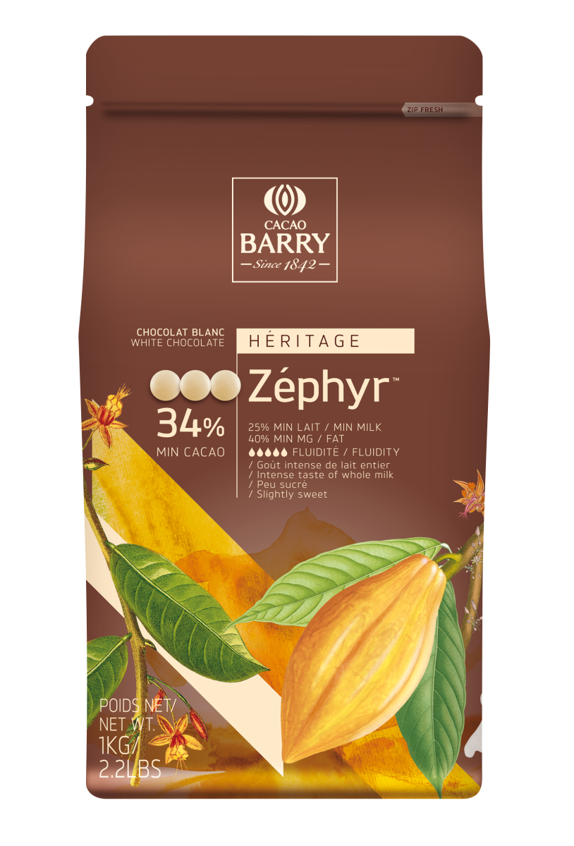 Шоколад белый ZEPHYR, 34%, 1 кг фото