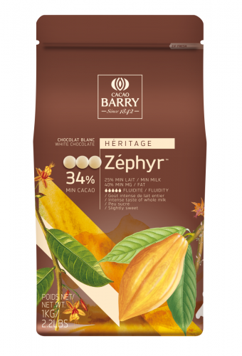 Шоколад белый ZEPHYR, 34%, 1 кг фото