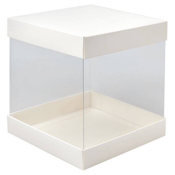 Коробка для торта прозрачная 160х160х180 candy фото