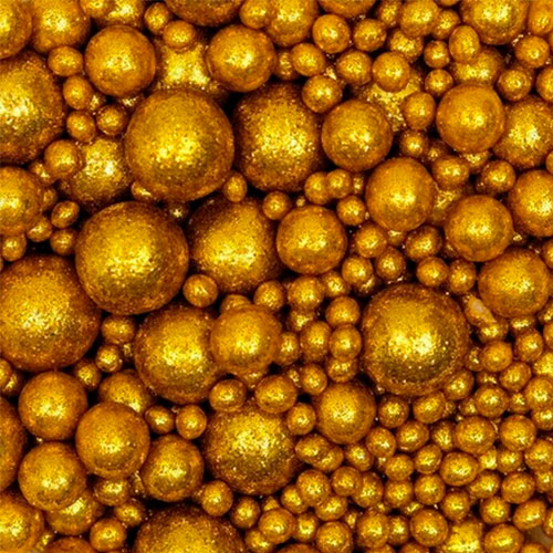 Драже зерновое Блеск Золото микс 50гр фото