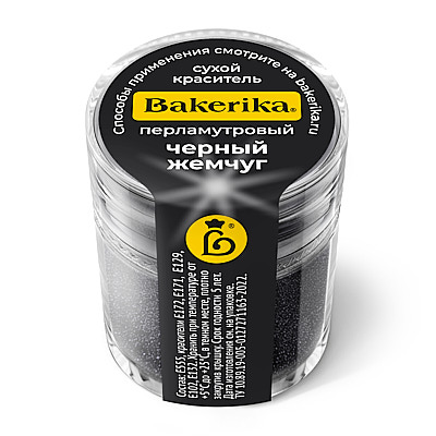 Краситель сухой перламутровый Bakerika «Черный жемчуг» 4 гр фото