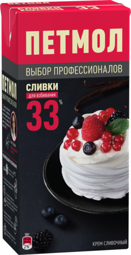 Сливки ультрапастеризованные Петмол 33% 1л СКИДКА фото