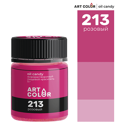 Краситель сухой жирорастворимый розовый Art Color Oil Candy фото