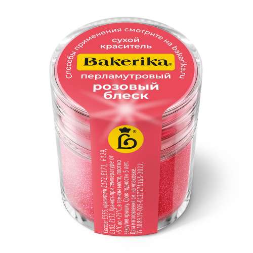 Краситель сухой перламутровый Bakerika «Розовый блеск» 4 гр фото