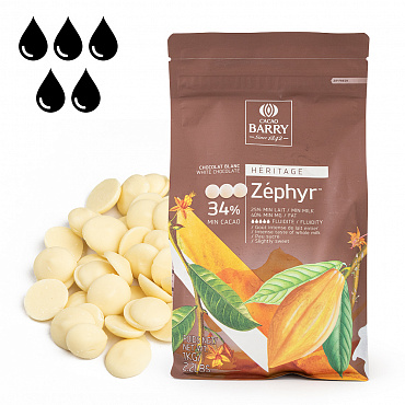 Шоколад белый Zephyr 34% 1кг фото