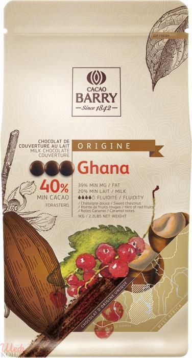 Шоколад молочный Cacao Barry Ghana – 1 кг фото