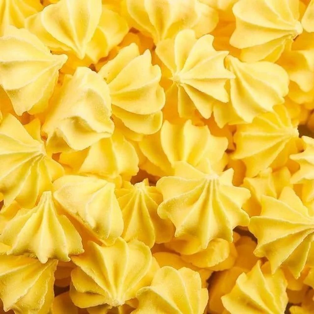 Сахарные фигурки мини-безе, Желтые, 250г фото