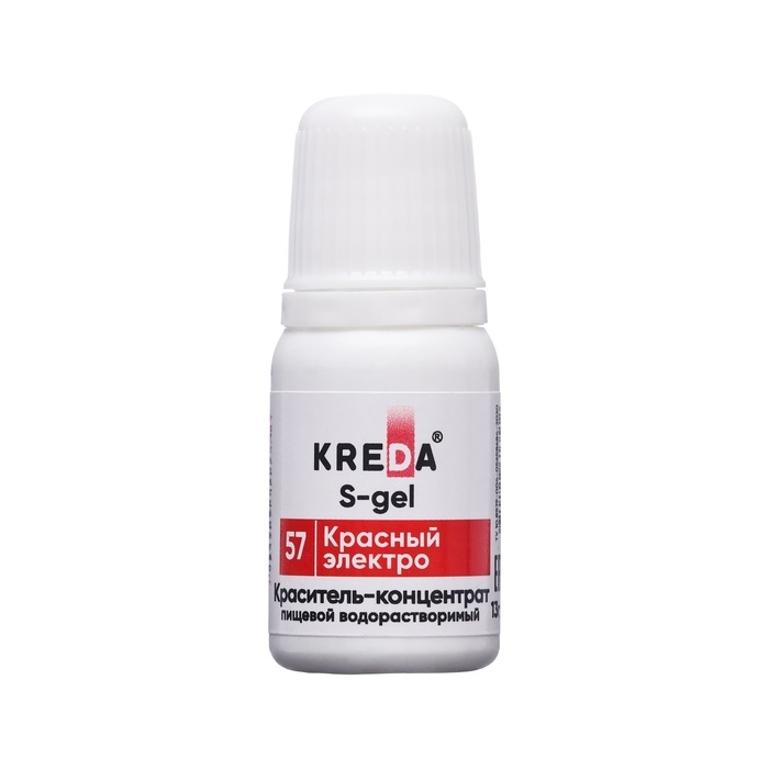 S-gel 57 красный электро, концентрат водораств. для окраш. KREDA Bio, компл. пищ. добавка, 10мл фото