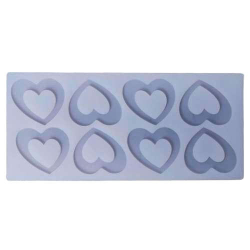 Молд силиконовый Сердечко 8 ячеек фото