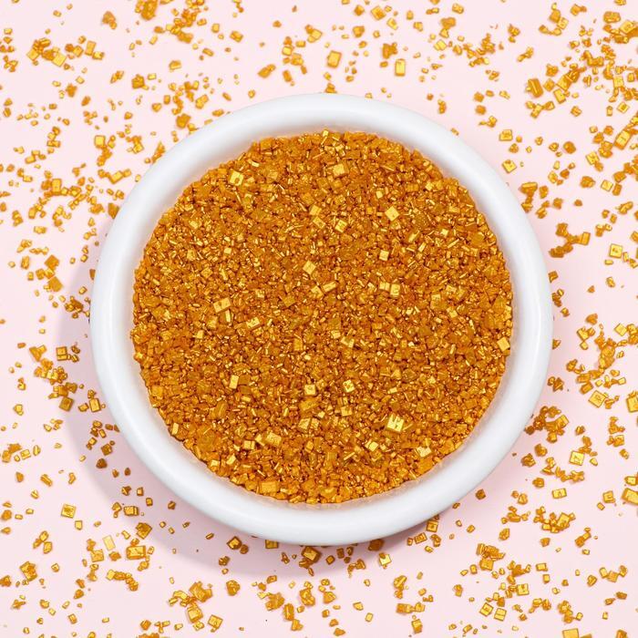 Посыпка кристаллический сахар "золото" 100гр фото