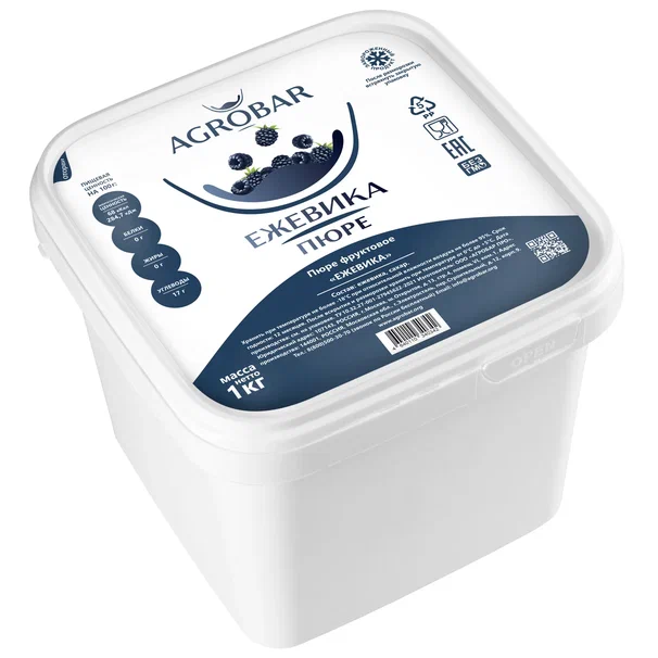 Пюре Ежевика замороженное Agrobar, 1 кг фото