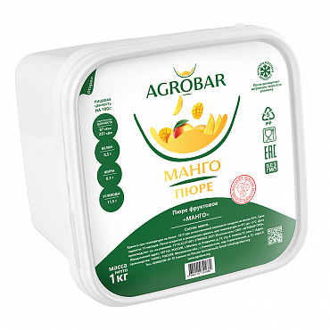 Пюре Манго без сахара замороженное Агробар 1кг фото Пюре Манго без сахара замороженное Агробар 1кг фото