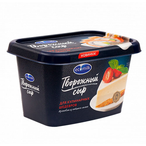 Сыр творожный сливочный ЭКОМИЛК 60% 350гр фото