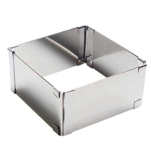 Форма для выпечки раздвижная квадрат от 150 до 280 высота 150 мм фото