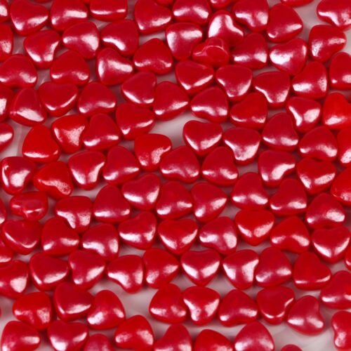 Драже "Сердечки" красные 100г фото