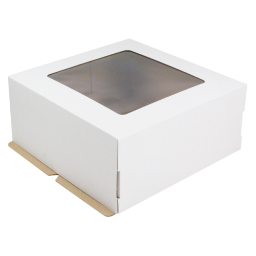 Короб картонный с окном белый 500х500х210 мм фото
