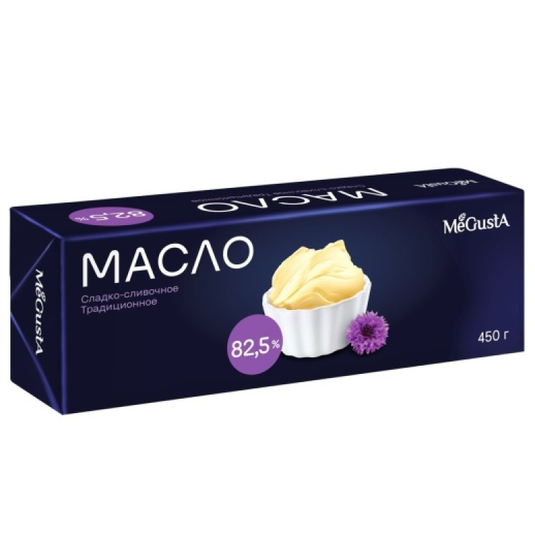 Масло сладко-сливочное "MeGusta" 82,5% 450г фото