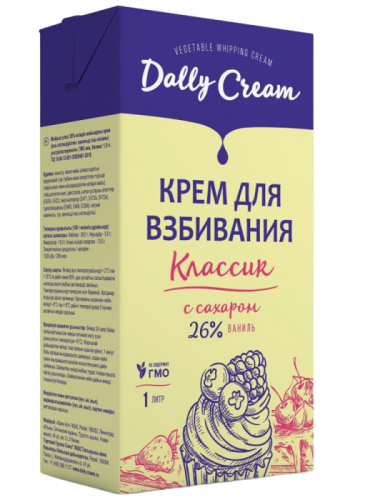 "Dally cream" Крем для взбивания с сахаром 26% 1л фото