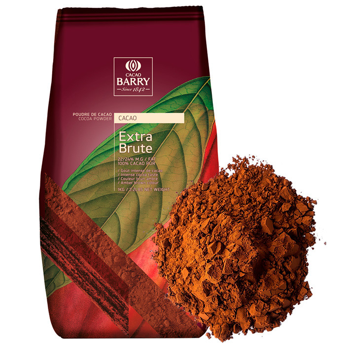 Какао порошок Cacao Barry Extra Brute 22/24%, 1 кг фото
